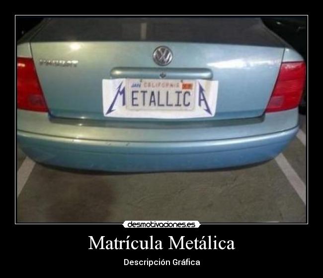 Matrícula Metálica - 