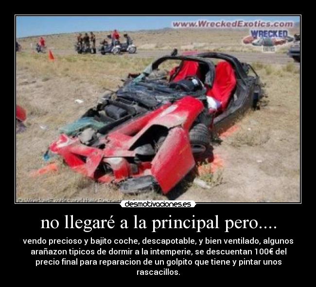 no llegaré a la principal pero.... -