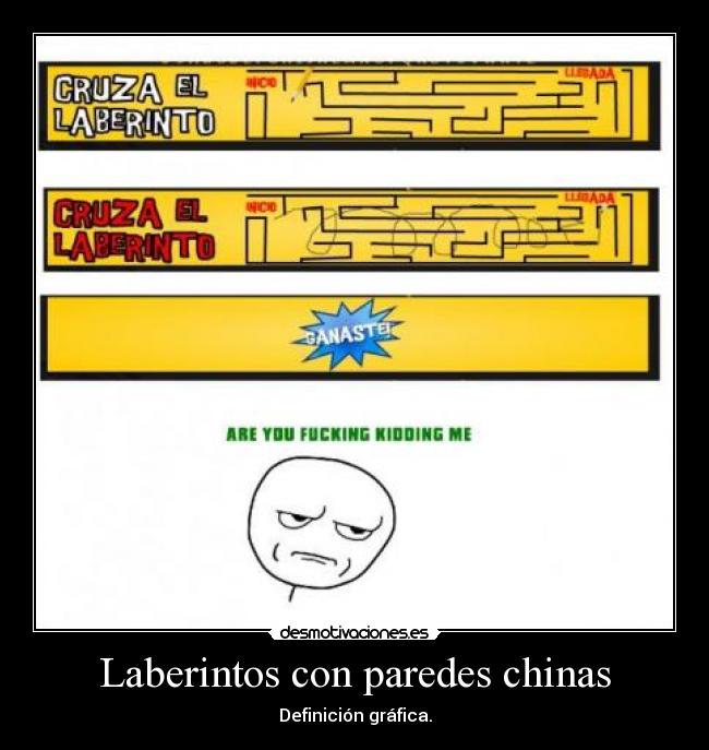 Laberintos con paredes chinas -