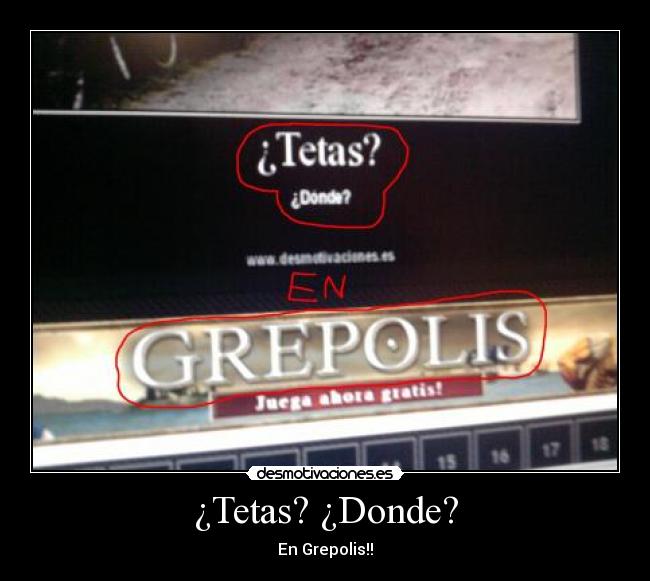 ¿Tetas? ¿Donde? - En Grepolis!!
