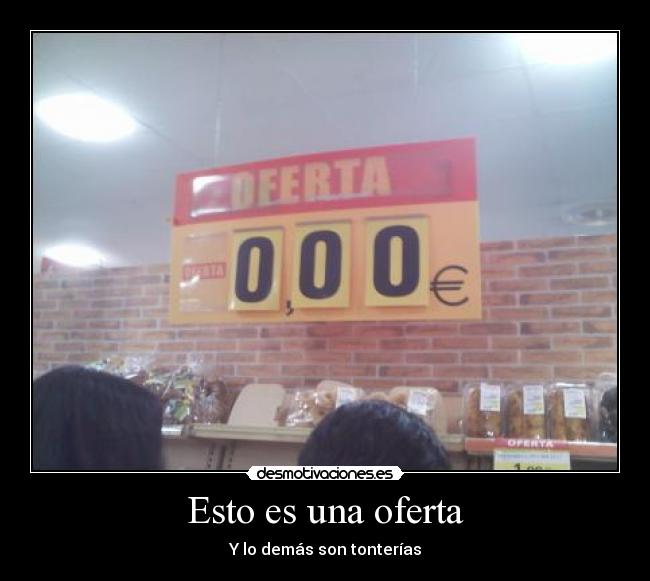 Esto es una oferta -
