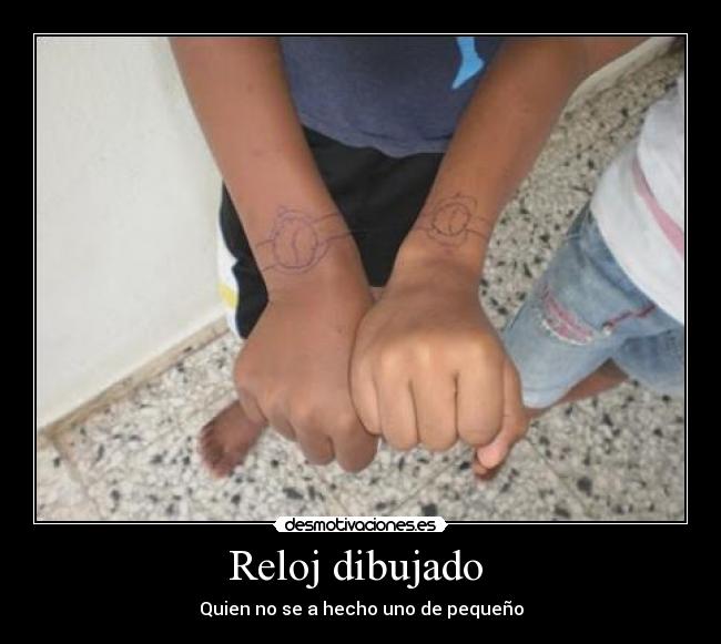 Reloj dibujado - Quien no se a hecho uno de pequeño