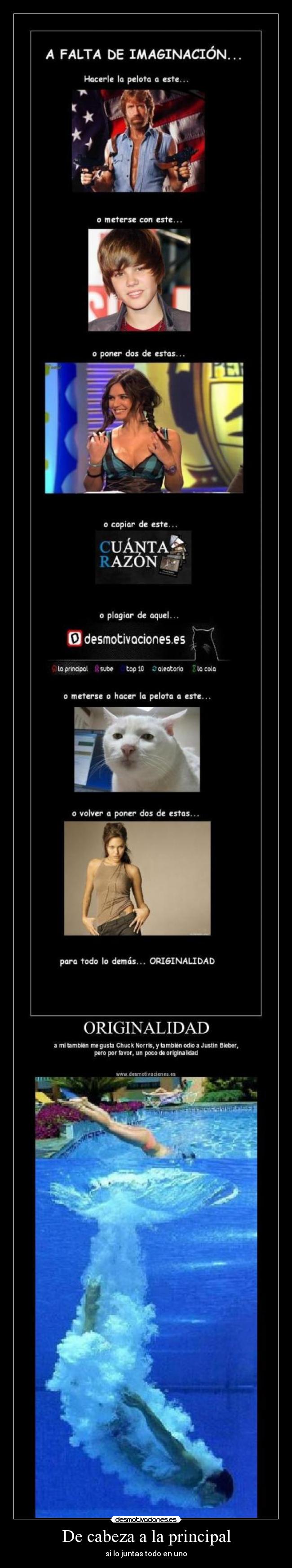 De cabeza a la principal - 