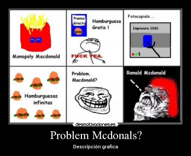 Problem Mcdonals? - Descripción grafica