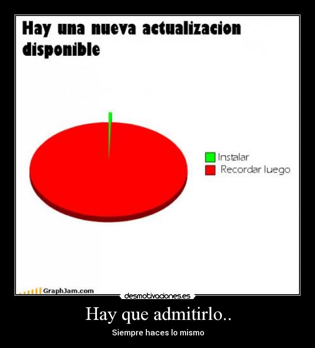 Hay que admitirlo.. - 