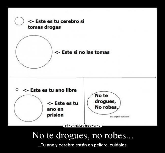 No te drogues, no robes... -