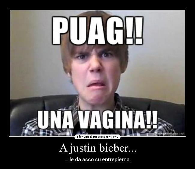A justin bieber... - ... le da asco su entrepierna.