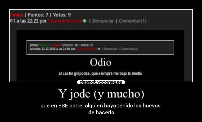 Y jode (y mucho) -