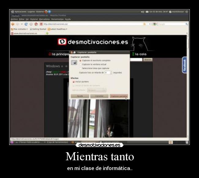 Mientras tanto - en mi clase de informática..