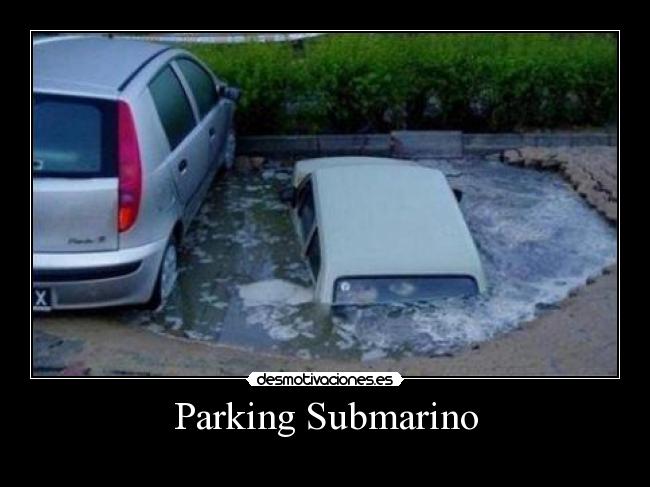 carteles parking submarino desmotivaciones