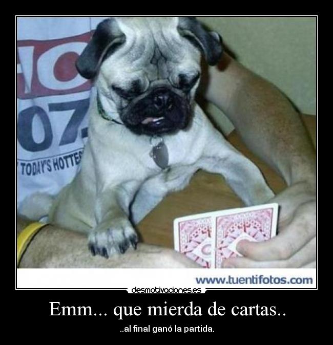Emm... que mierda de cartas.. - ..al final ganó la partida.