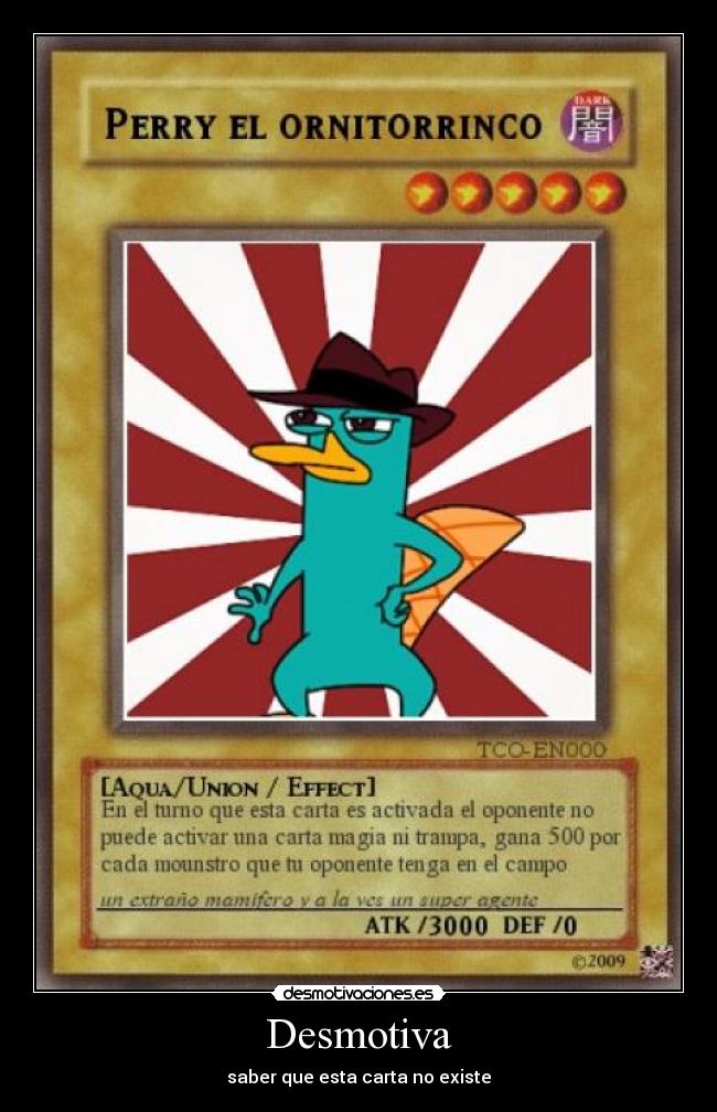 Desmotiva - saber que esta carta no existe