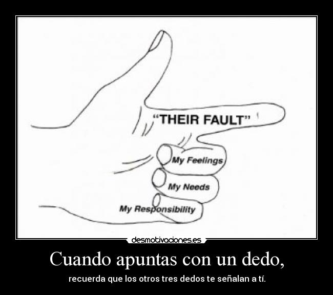 Cuando apuntas con un dedo, -