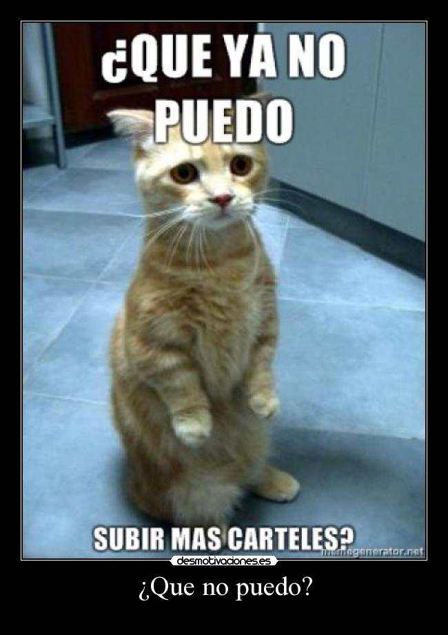 ¿Que no puedo? -