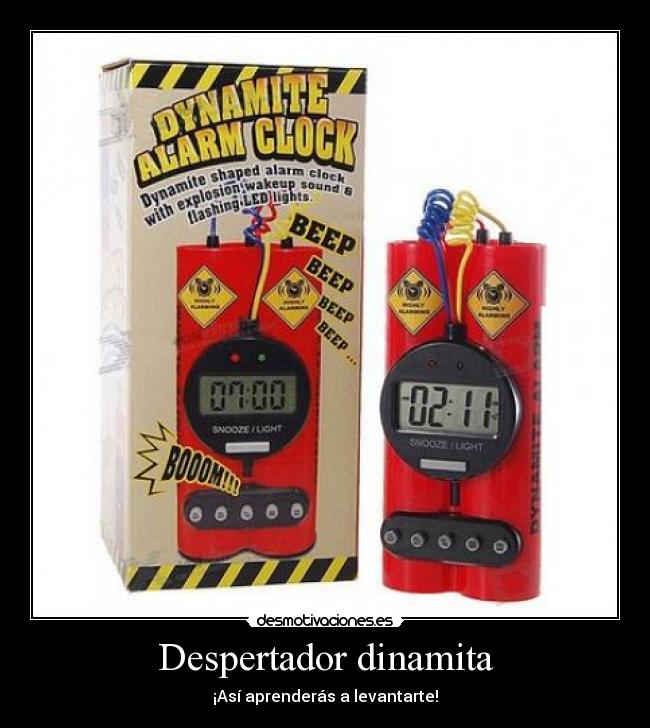 Despertador dinamita - ¡Así aprenderás a levantarte!