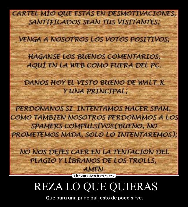 REZA LO QUE QUIERAS -