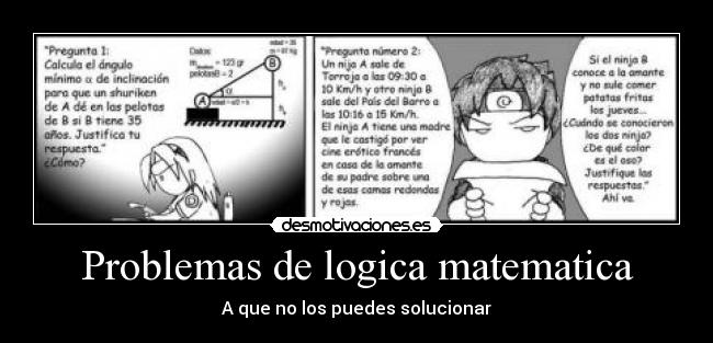 Problemas de logica matematica - A que no los puedes solucionar