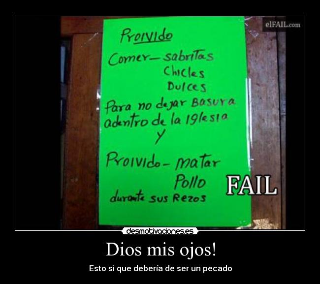 Dios mis ojos! - 
