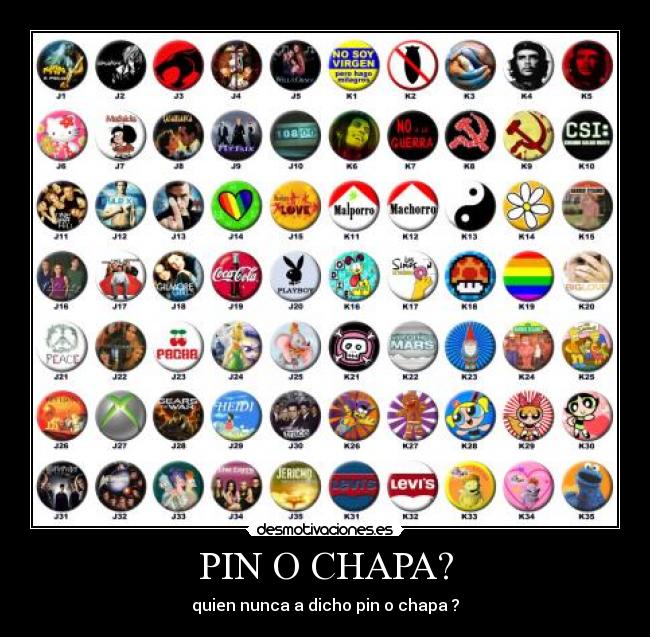 PIN O CHAPA? - quien nunca a dicho pin o chapa ?