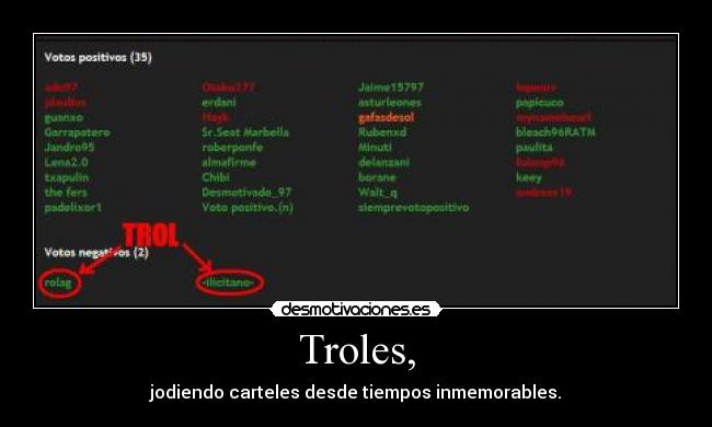 Troles, -