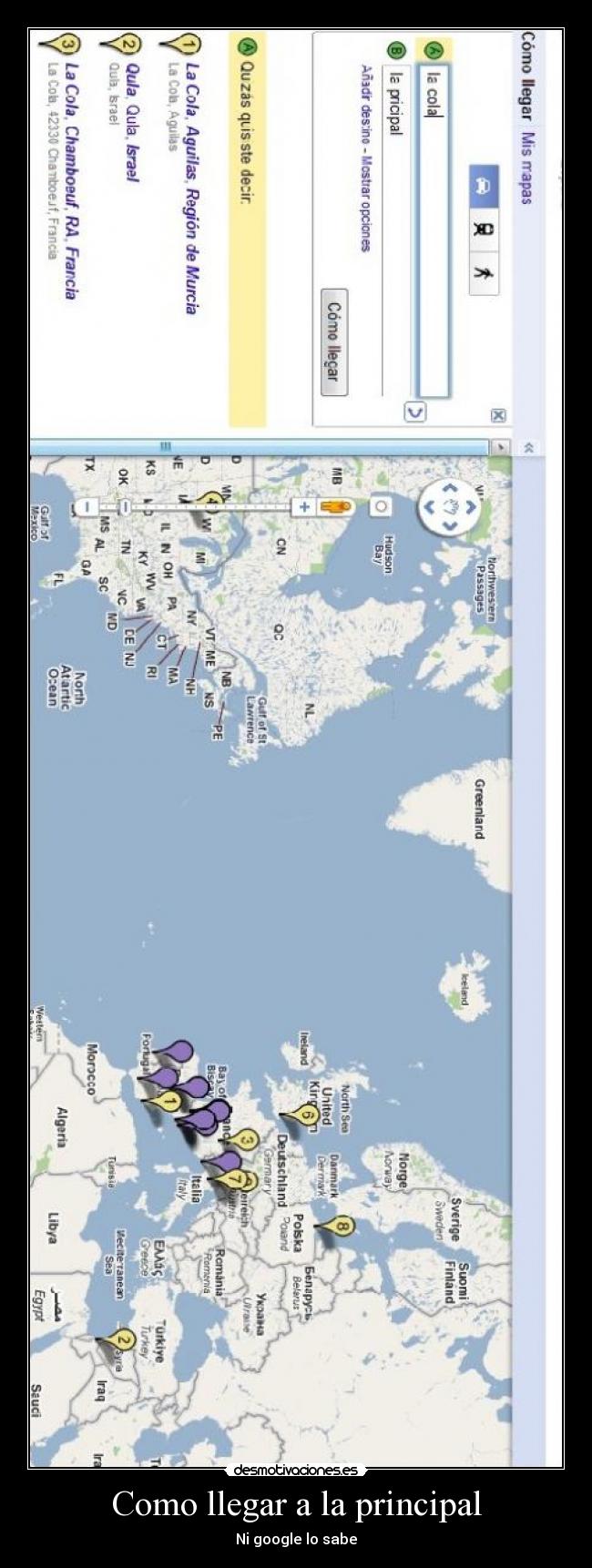 Como llegar a la principal -