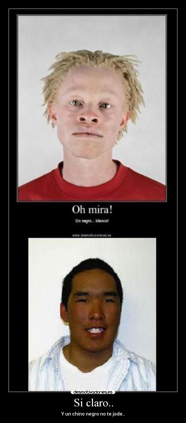 Si claro.. - Y un chino negro no te jode..