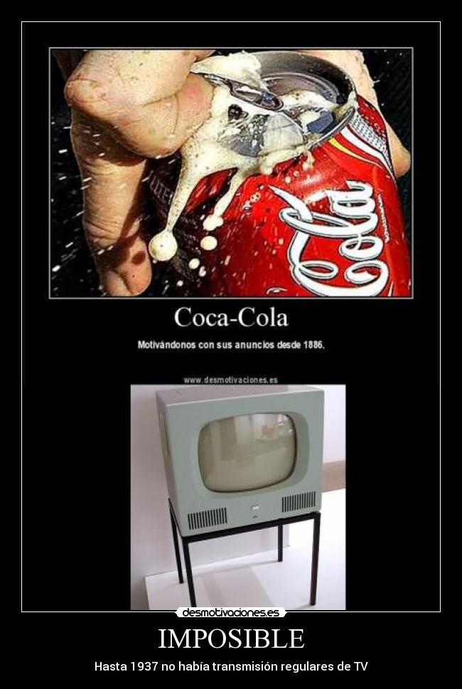 IMPOSIBLE - Hasta 1937 no había transmisión regulares de TV