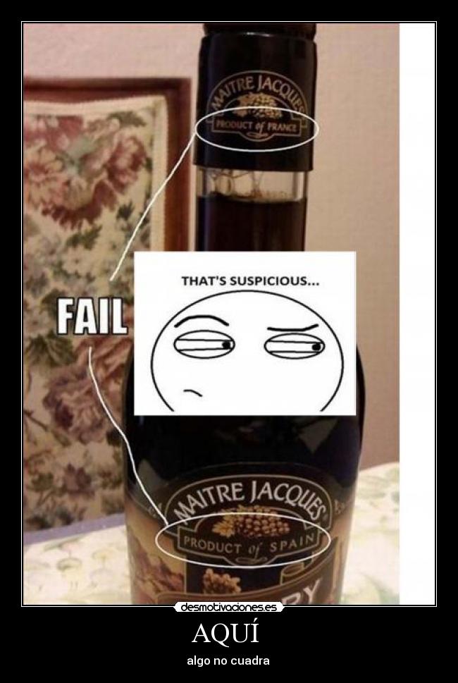 AQUÍ - algo no cuadra