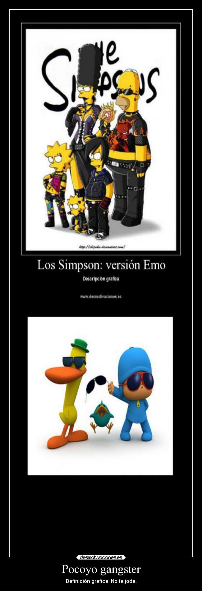 carteles pocoyo gangster desmotivaciones