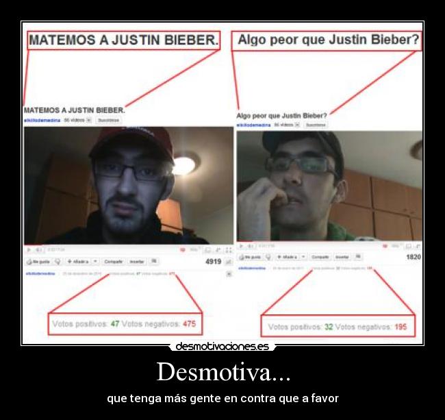 Desmotiva... - que tenga más gente en contra que a favor