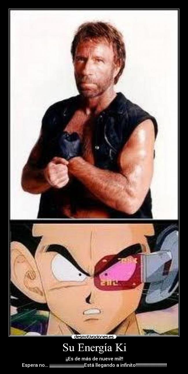 Su Energía Ki - ¡¡Es de más de nueve mil!!
Espera no... ¡¡¡¡¡¡¡¡¡¡¡¡¡¡¡¡¡¡¡¡¡¡¡¡¡¡¡¡¡¡Está llegando a infinito!!!!!!!!!!!!!!!!!!!!!!!!!!!