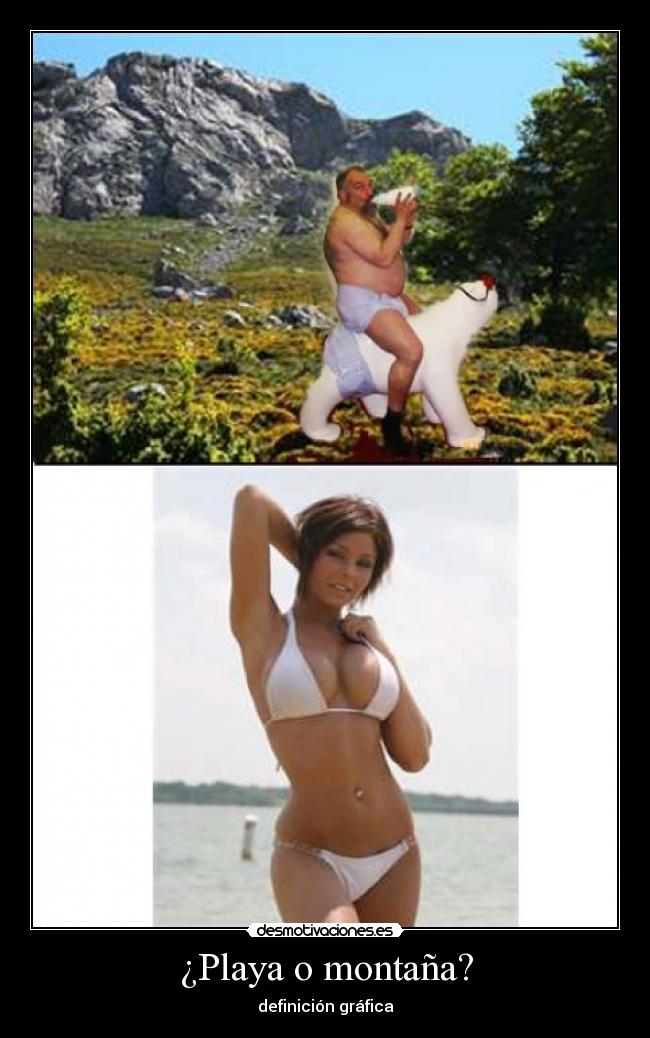 ¿Playa o montaña? - definición gráfica