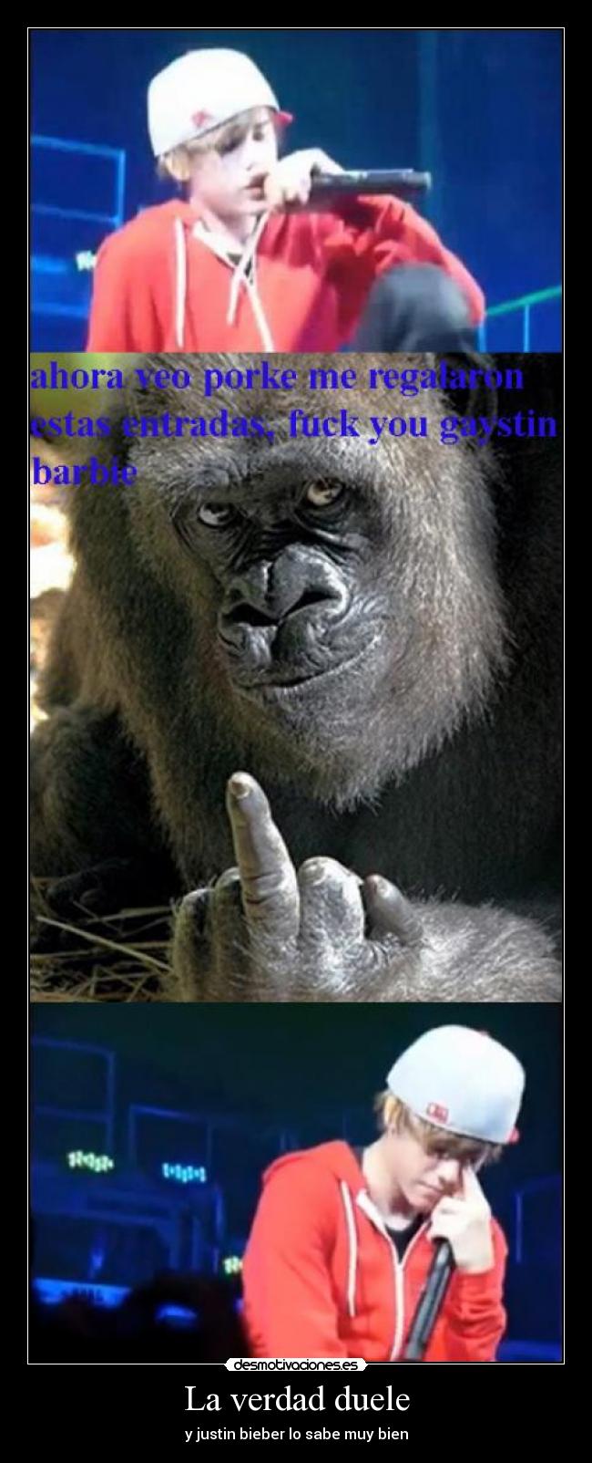 La verdad duele - y justin bieber lo sabe muy bien