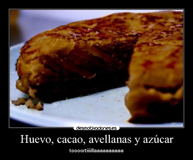 Huevo, cacao, avellanas y azúcar - 