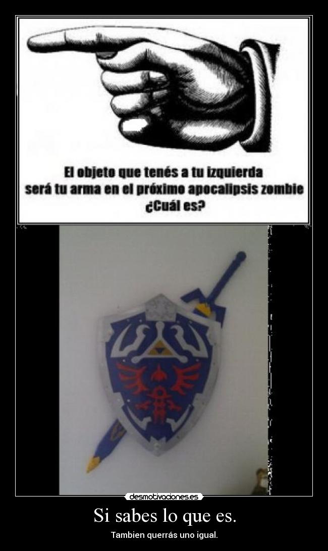 carteles zelda armas link friki espada zombie desmotivaciones