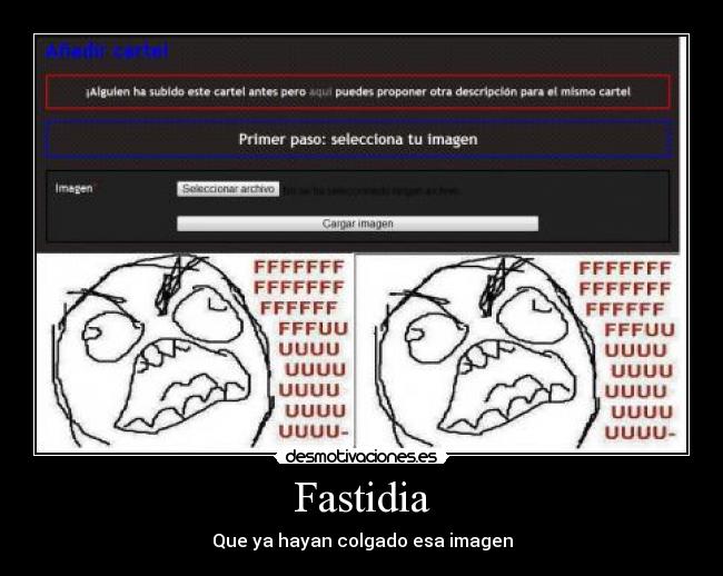 Fastidia - Que ya hayan colgado esa imagen