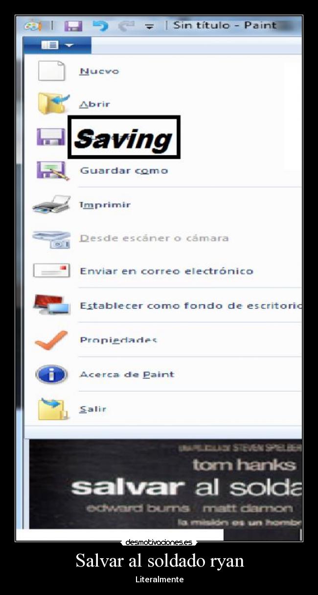 Salvar al soldado ryan - Literalmente