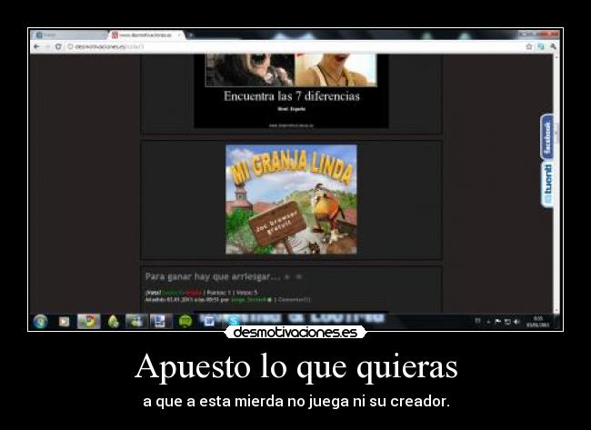 Apuesto lo que quieras - a que a esta mierda no juega ni su creador.