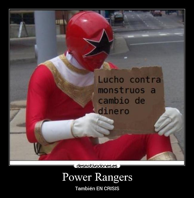 carteles power rangers desmotivaciones