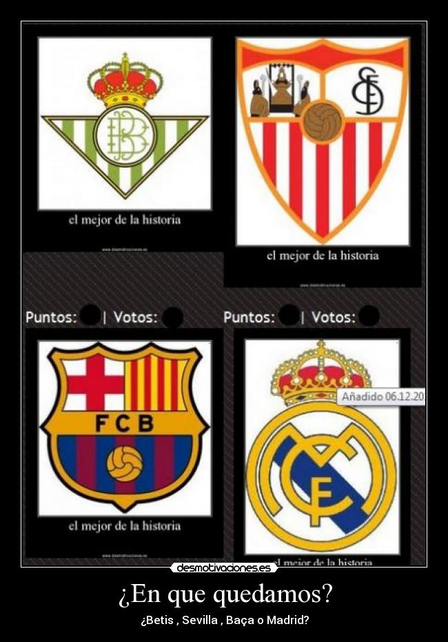 ¿En que quedamos? -