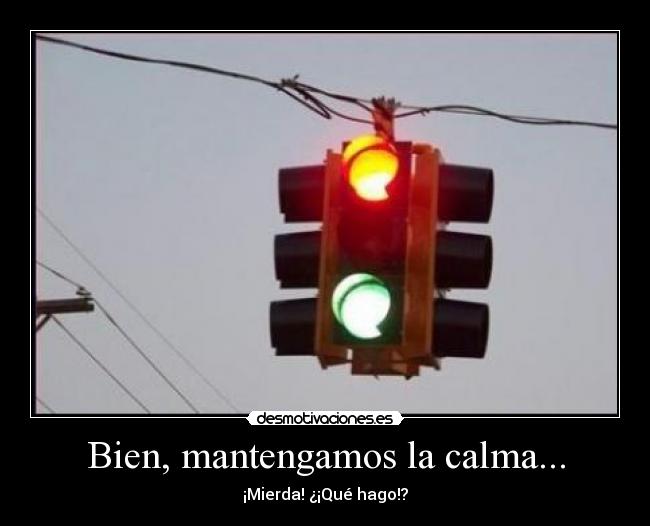 Bien, mantengamos la calma... -