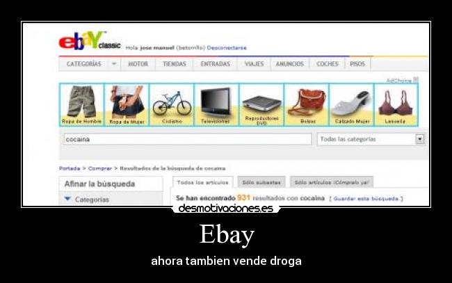 Ebay - ahora tambien vende droga