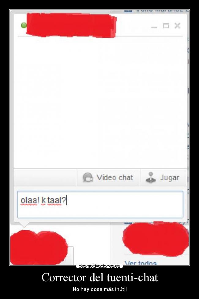 Corrector del tuenti-chat -