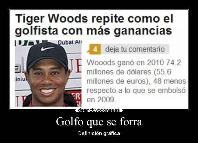 Golfo que se forra - Definición gráfica