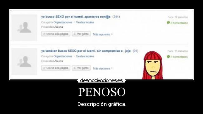 PENOSO - Descripción gráfica.
