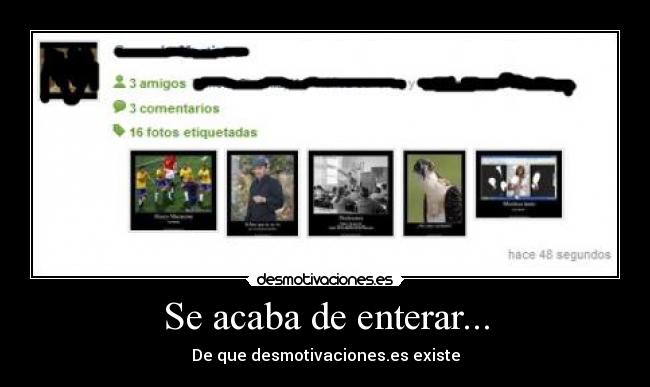 Se acaba de enterar... -