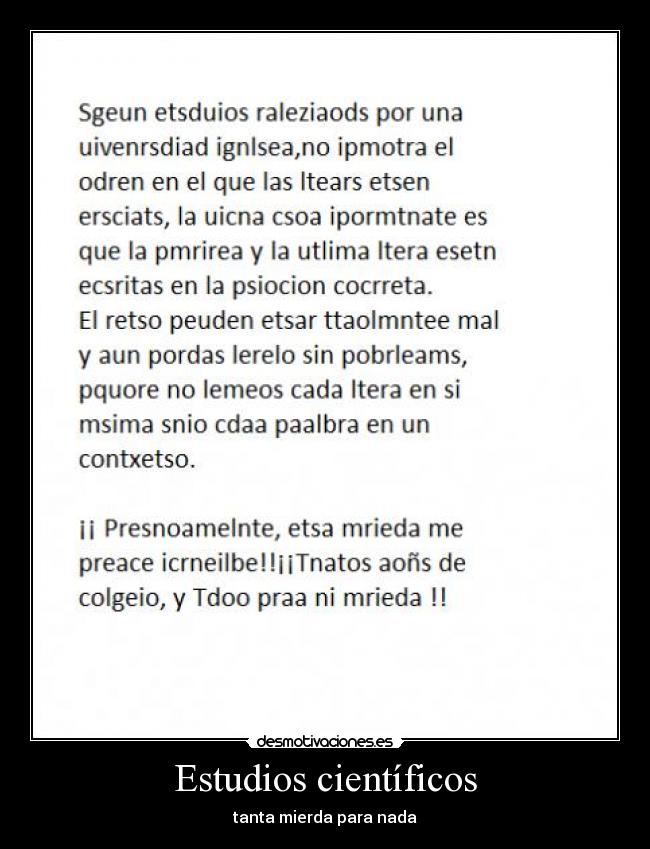 carteles estudios cientificos desmotivaciones
