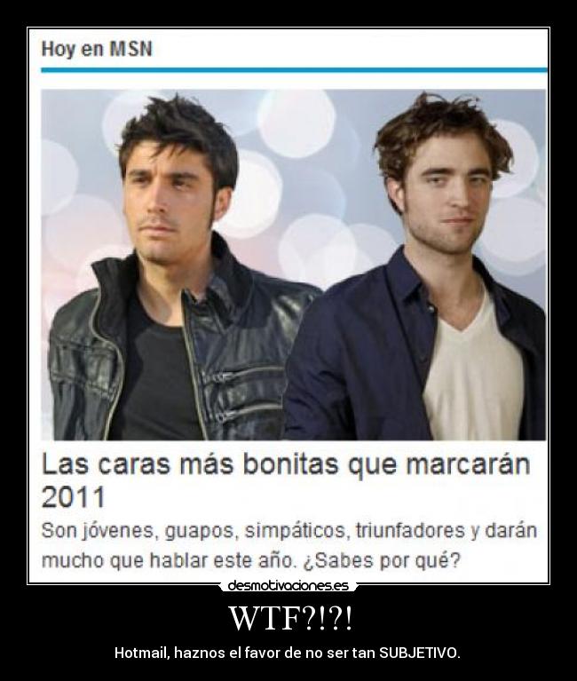 WTF?!?! - Hotmail, haznos el favor de no ser tan SUBJETIVO.