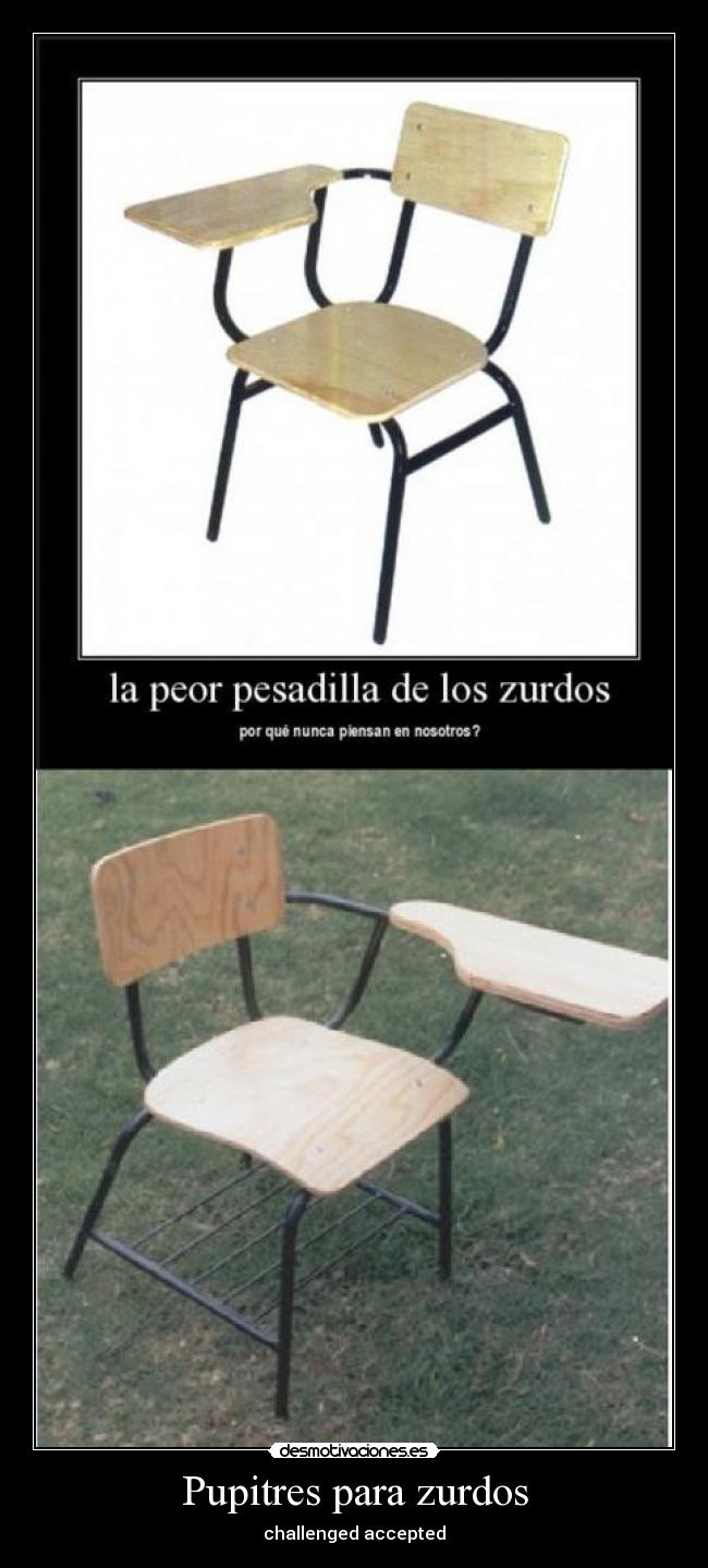 Pupitres para zurdos -