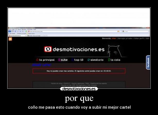 por que - coño me pasa esto cuando voy a subir mi mejor cartel